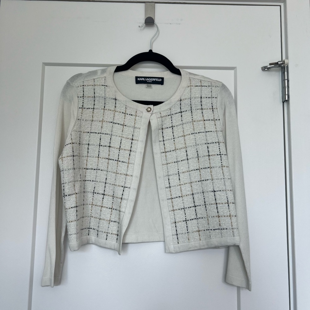 Karl Lagerfeld Cream Cardigan - NWOT